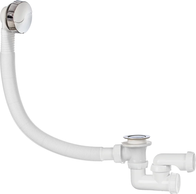 Слив-перелив для ванны Wirquin 30717567 40 мм, полуавтомат, хром