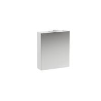 Laufen Laufen Base Шкаф зеркальный 60x18.5x70см., 1 дверца, петли справа, LED-подсветка, 2 стеклянные полки, 1 розетка, цвет: белый глянцевый