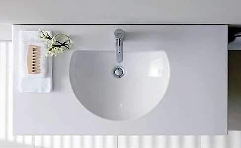 раковина полувстраиваемая 103 см duravit darling new 0499100000