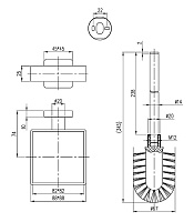 Ёршик для унитаза Villeroy&Boch Elements-Striking TVA15201700061