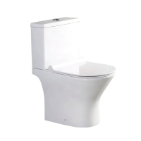 Унитаз компакт Azario Verde AZ-2224 напольный, безободковый, с бачком и сиденьем микролифт, 61.5х36х74.5 см, белый
