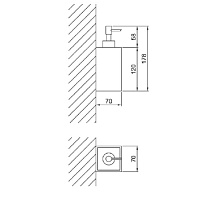 Дозатор для мыла Fantini Young 96 P9 7633P1 Matt Copper PVD / белый