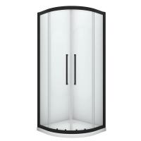 Душевой уголок Black&White Stellar Wind S801-100×100 профиль Блеск серебра стекло прозрачное