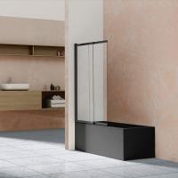Шторка на ванну Vincea VSB 100х145 VSB-1E100CLB профиль черный матовый, стекло прозрачное