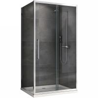 Душевой уголок Abber Schwarzer Diamant 100x60 AG30100хh-S60 профиль хром, стекло прозрачное
