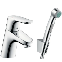 Смеситель для раковины с гигиеническим душем, без донного клапана Hansgrohe Focus E2 31926000