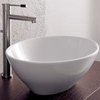 Раковина Scarabeo Thin 8011* накладная, овальная, 41x33.5 см, белая