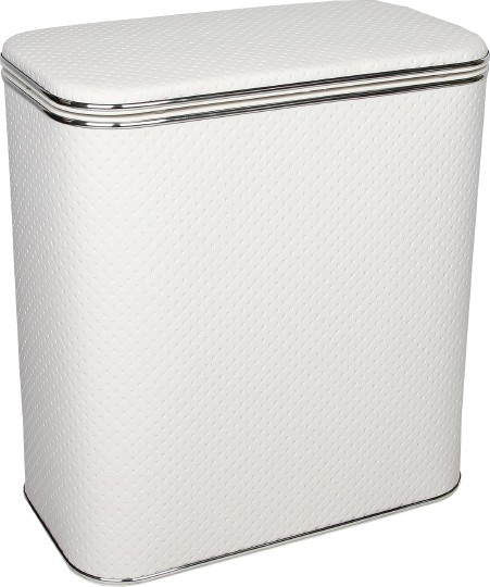 Корзина для белья Geralis PWH-M белая цвет хром, малая