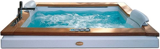 акриловая ванна jacuzzi aura plus 9f43-337a 180x150см, с гидромассажем