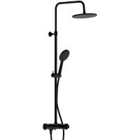 Душевая система Damixa Jupiter 977750300 с термостатом, черный матовый