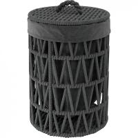 Корзина для белья WasserKRAFT Mosel WB-460-S с крышкой Серая