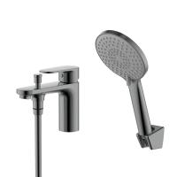 Смеситель для ванны Aquatek Ника AQ1844BGM оружейная сталь