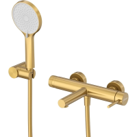 Смеситель для ванны Cezares Relax RELAX-VD-BORO с душевым гарнитуром, золотой матовый Смеситель для ванны Cezares Relax RELAX-VD-BORO с душевым гарнитуром, золотой матовый