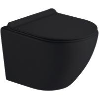 Унитаз Timo Kulo TK-403МВ подвесной черный матовый с сиденьем Микролифт