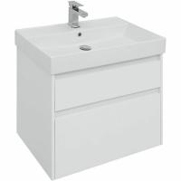Тумба под раковину Aquanet Nova Lite 75 245244 подвесная Белая глянцевая
