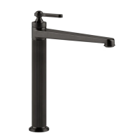 Смеситель Gessi Venti20 65003#707 для раковины, на 1 отв., высокий, с донным клапаном, цвет Black Metal Brushed PVD