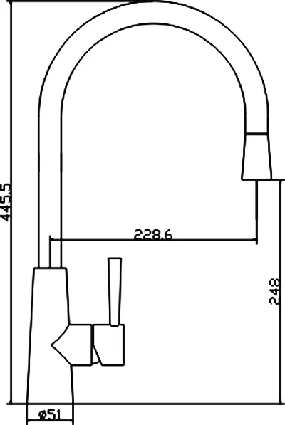смеситель для кухни seaman eco venice ssn-1148p