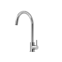 Смеситель для кухни Sancos Сталь (Stainless) SC12001SS сатин, нержавеющая сталь, рычажный