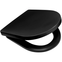 Сиденье BERGES дюропласт Geo Black SO, микролифт быстросъем, металл