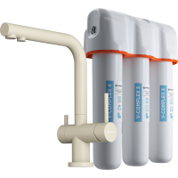 Смеситель Omoikiri Nagano-P + Pure Drop Lite 4044.8028P для кухни, ваниль
