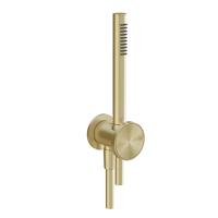 Gessi Gessi Origini Душевой комплект: вывод воды, держатель, шланга 1500 мм, лейка, цвет: Brushed Brass