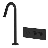 Смеситель Fima Carlo Frattini Switcхh ON F5951CNS для раковины, встраиваемый, изливом на 1 отв., чёрный матовый