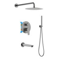 Душевая система Aquatek Бетта AQ1173BGM цвет Оружейная сталь