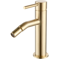 Смеситель AQUAme Siena AQM6216BG для биде, без донного клапана, золотой матовый