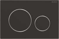 Кнопка для инсталляции Geberit Sigma 20 115.882.14.1 цвет черный матовый / хром глянцевый