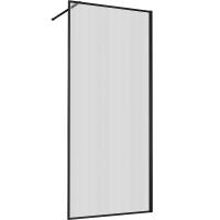 Душевая перегородка Vincea Walk-In 70 VSW-1HP700FLB профиль черный матовый, стекло рифленое
