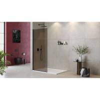 Душевая перегородка Cezares Liberta 100 LIBERTA-L-1-TB-100-BR-NERO профиль Черный матовый стекло бронзовое Душевая перегородка Cezares Liberta 100 LIBERTA-L-1-TB-100-BR-NERO профиль Черный матовый стекло бронзовое