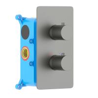 Смеситель для душа Aquatek Европа AQ1392BGM с термостатом цвет Оружейная сталь