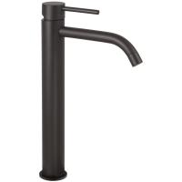 Смеситель Paffoni Light LIG081NO для раковины, без донного клапана, высокий, излив 16.2 см, черный матовый