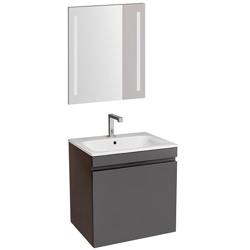 Комплект мебели для ванной Geberit Renova Plan 529.915.JK.6 подвесной Темно-серый