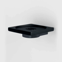 Мыльница Colombo Design MiniQ B5001.GM-RNE графит матовый, черная резина