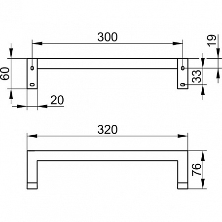 Поручень для ванны Keuco Edition 90 Square 19107 010000 хром