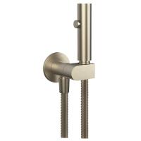 Gessi Gessi Eleganza Гигиенический душ с настенным держателем, подводом воды и шлангом 125см., цвет: Finox Brushed Nickel