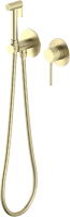 Гигиенический душ Timo Saona 2339/17SM со смесителем, С ВНУТРЕННЕЙ ЧАСТЬЮ, с защитой от ожогов, матовое золото