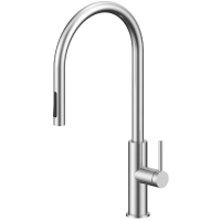 Смеситель для кухни Paulmark SENSO Se215180-BS, с выдвижным изливом, сенсорное управление, цвет брашированная сталь