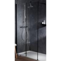 Душевая перегородка Jacob Delafon Serenity E14W120-BLV 120х200 см, профиль черный, стекло прозрачное