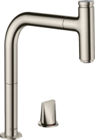 Смеситель для кухни Hansgrohe Metris M71 73804800, сталь