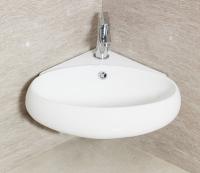 Раковина CeramaLux 9359 подвесная, угловая 36 см, белая