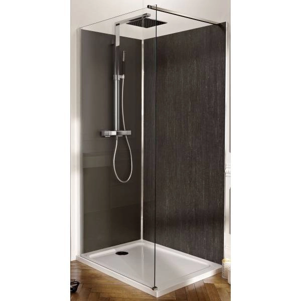 душевая стенка jacob delafon contra 90 e22ft90-ga профиль хром, стекло прозрачное