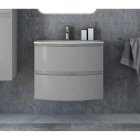 Тумба под раковину Cezares Vague 69 54854 подвесная Grigio lucido