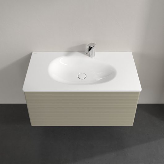 тумба под раковину 988х493 мм villeroy & boch antao l05100hk цвет stone grey matt lacquer