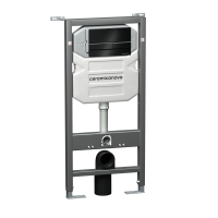 Инсталляция Ceramicanova Envision Flat CN1002B для унитаза с клавишей смыва черная матовая