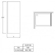 душевая стенка jacob delafon contra 100 e22ft100-ga профиль хром, стекло прозрачное
