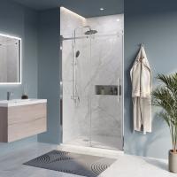 Душевая дверь BelBagno Marino 120 MARINO-BF-1-120-C-NERO профиль Черный матовый стекло прозрачное