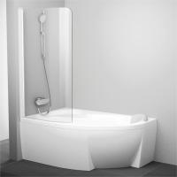 Шторка на ванну Ravak Rosa CVSK1 140/150 L профиль белый, стекло прозрачное