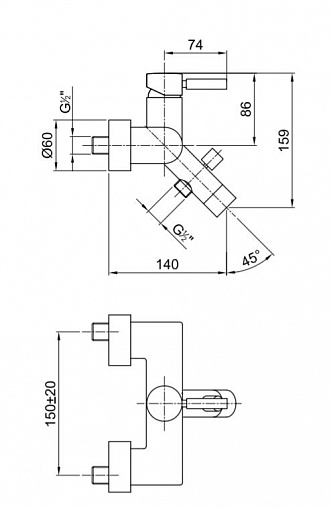 смеситель для ванны с душем fantini cafe 42 02 1815